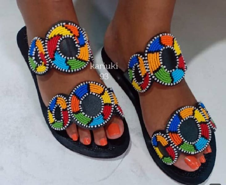 RAINBOW CROP CIRCLE SANDALS 