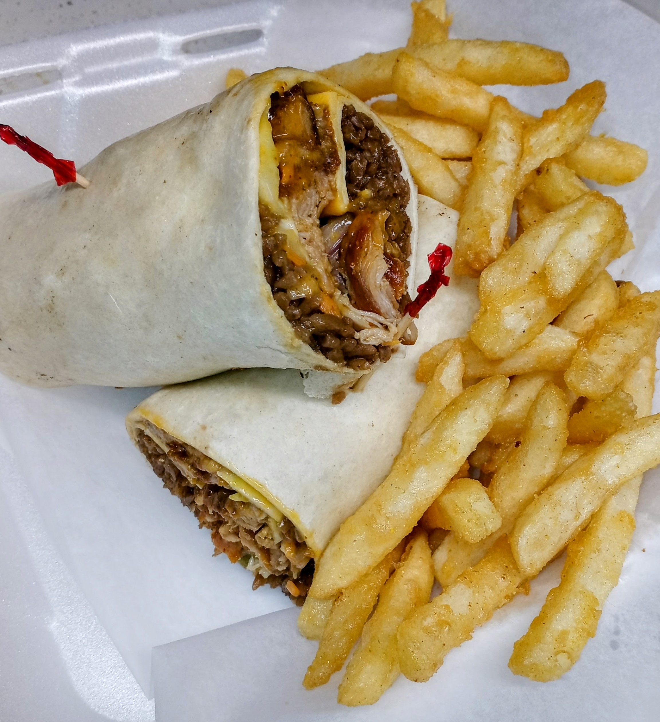 GRIOT BURRITO AND FRIES