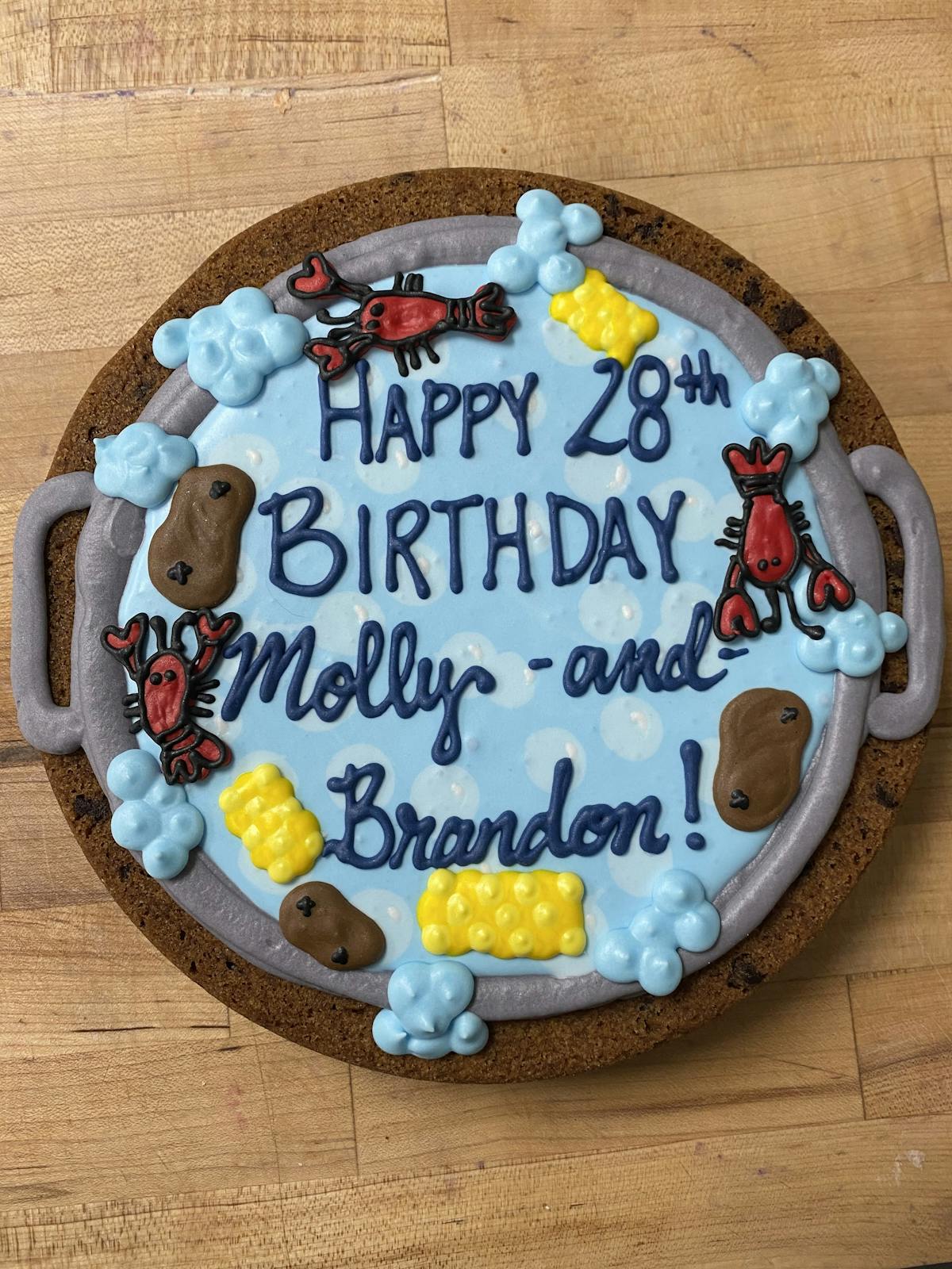 a plate of birthday cake on a table