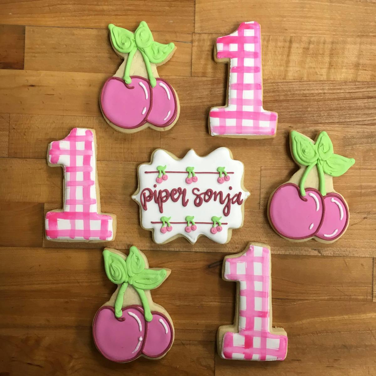 #1 Cherry birthday themed cookies