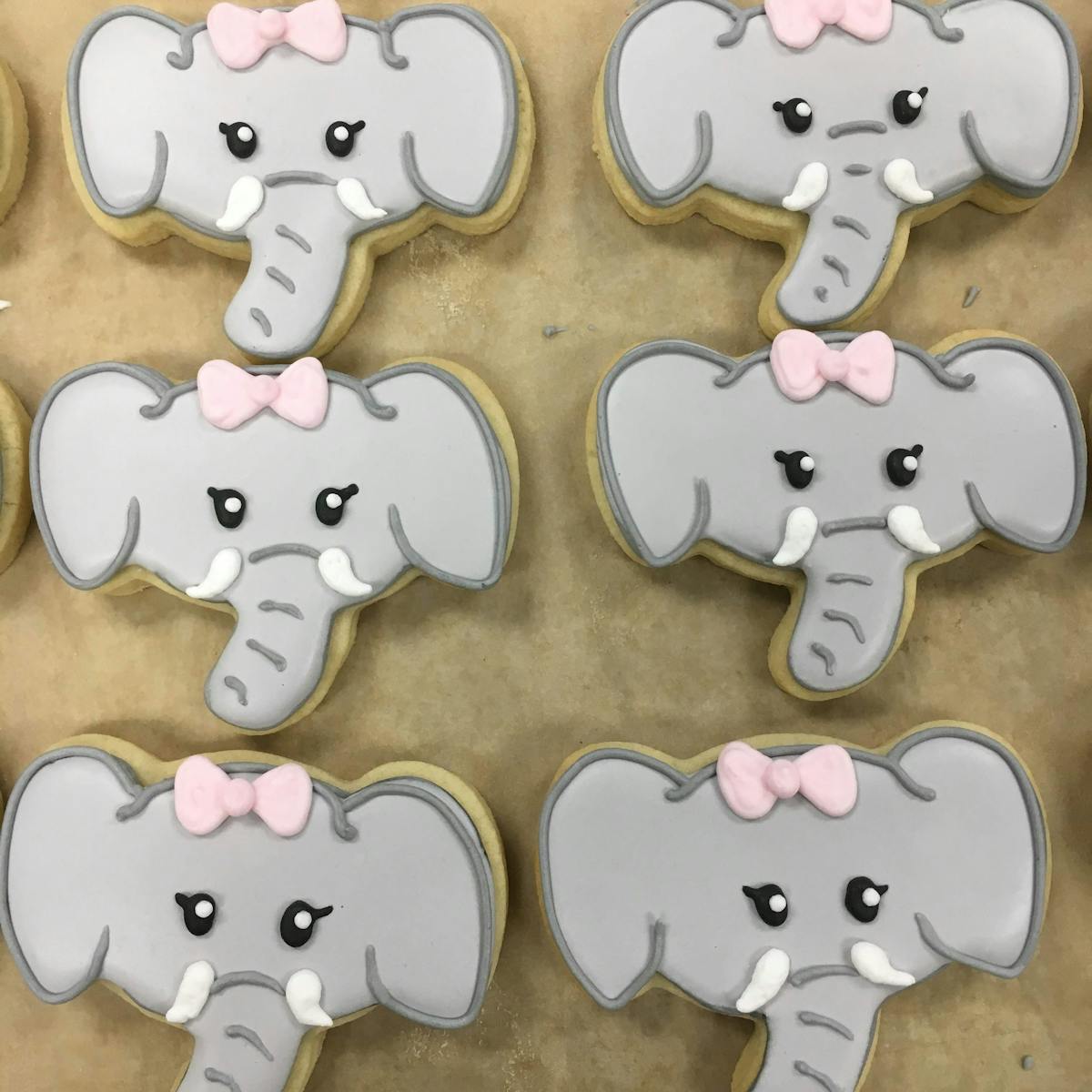 elephant-shaped cookies
