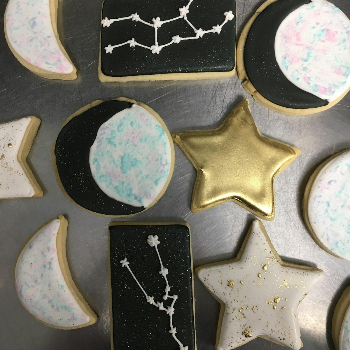 astrology shaped cookies