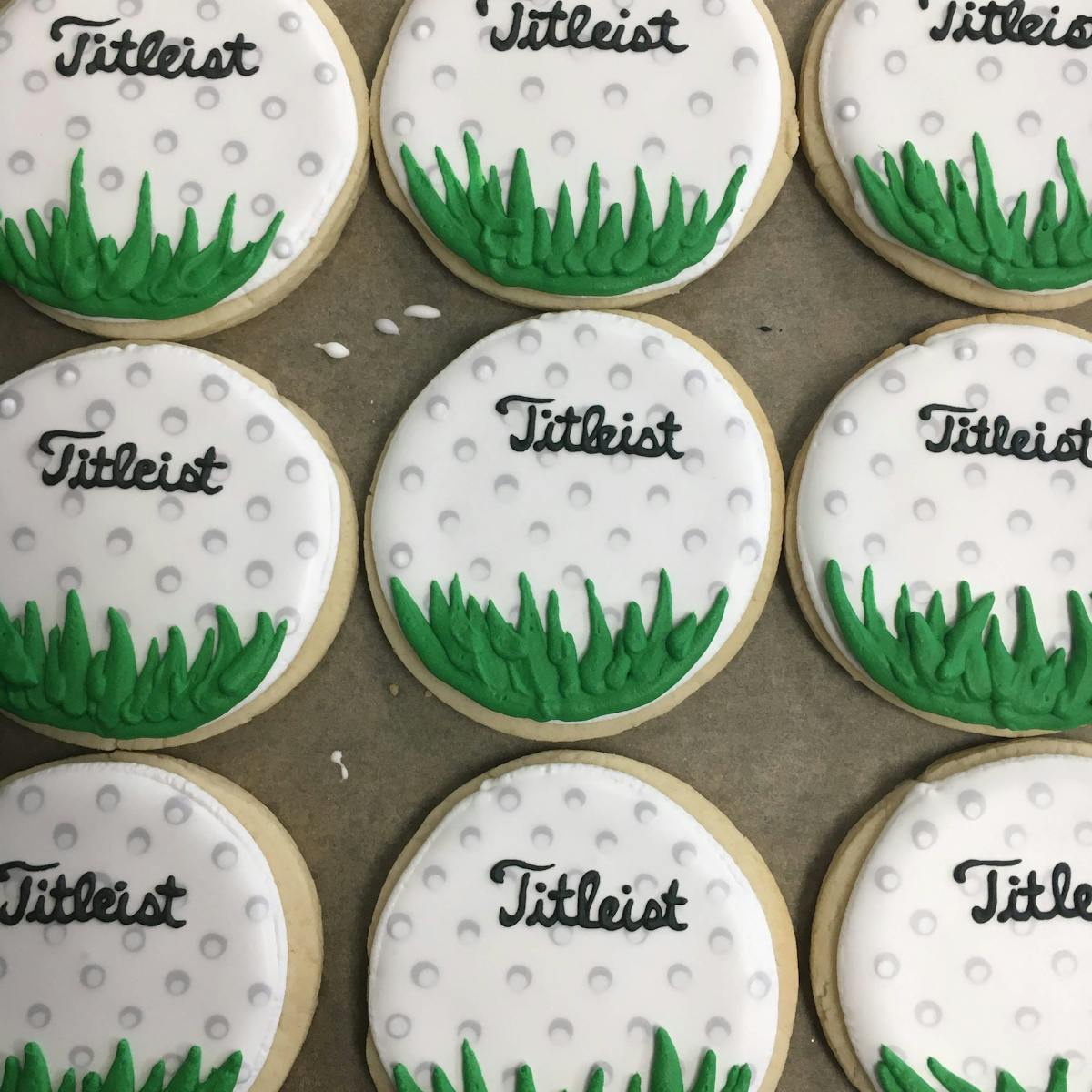 golf themed cookies