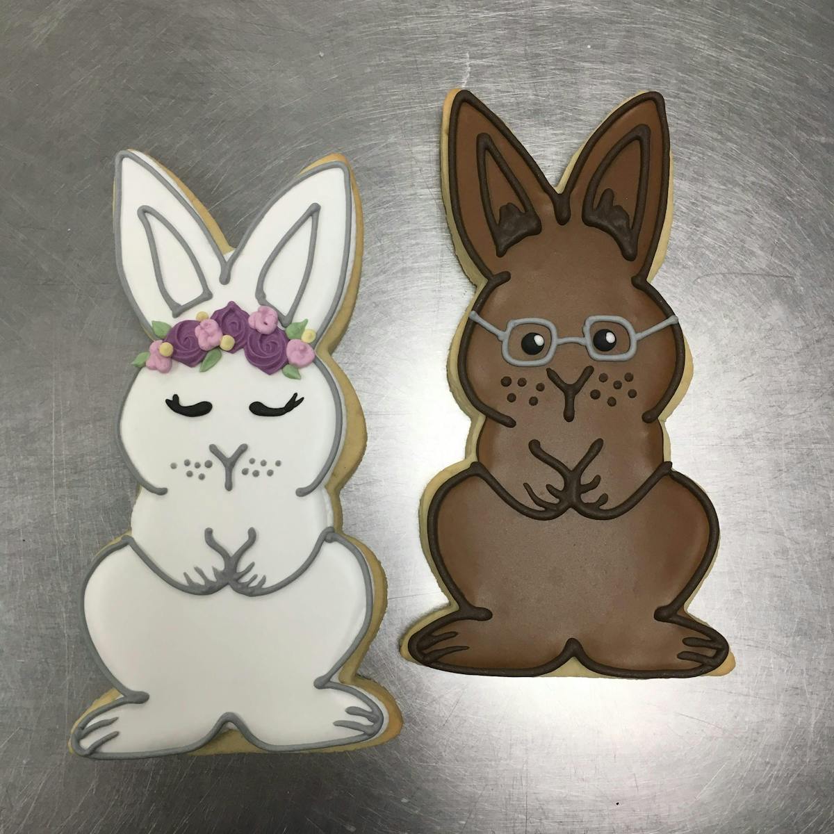 bunny themed cookies