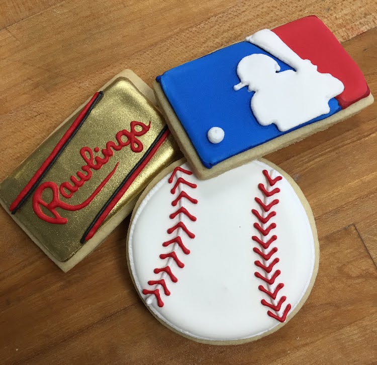 baseball themed cookies