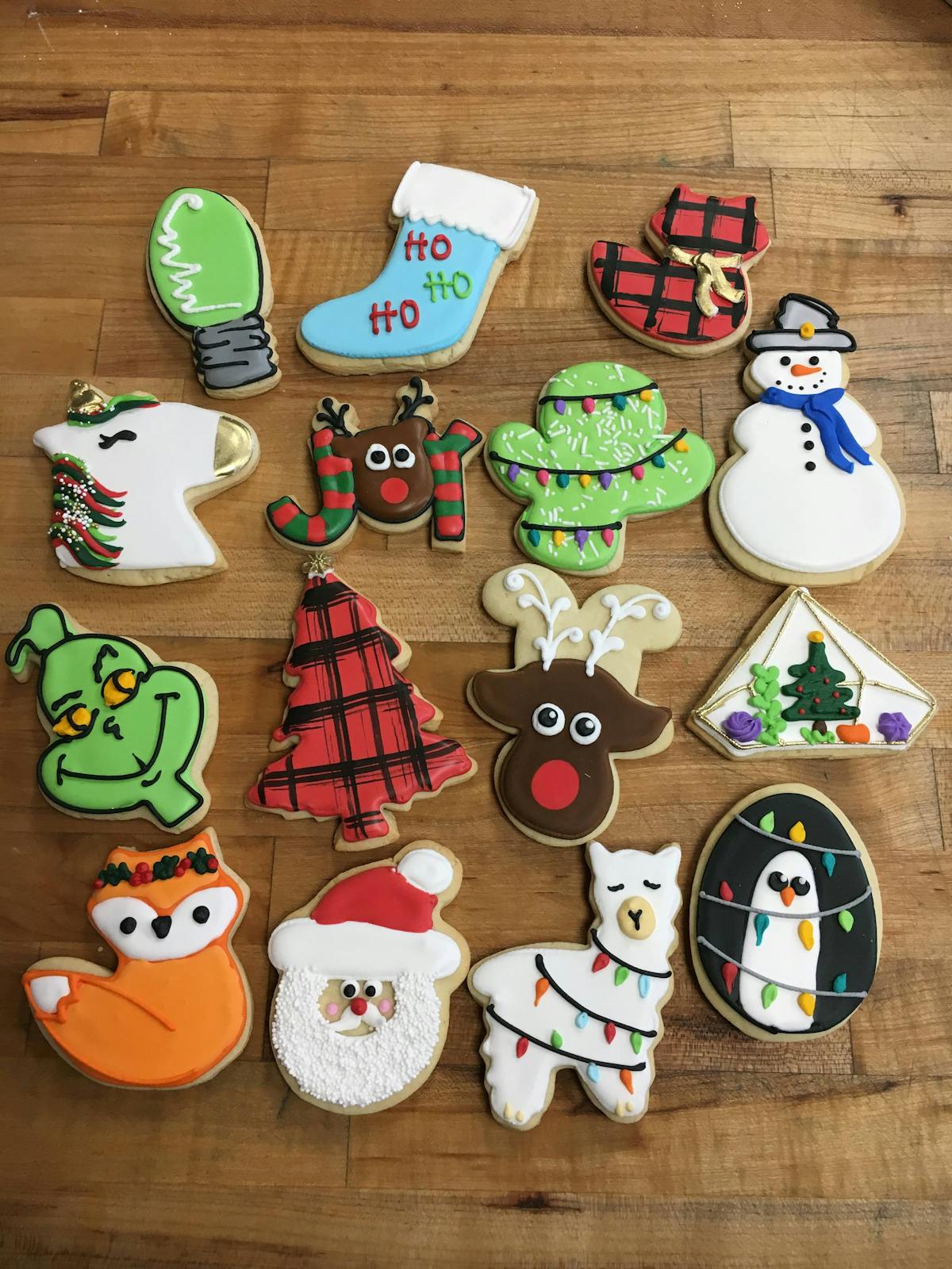 variety of holiday cookies