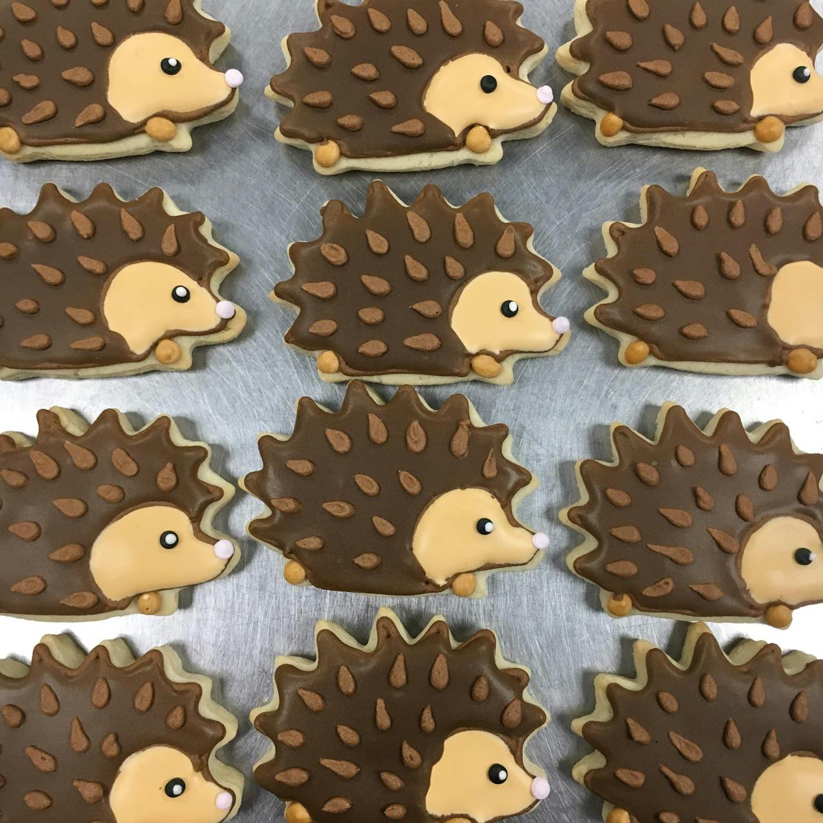 hedgehog-shaped cookies
