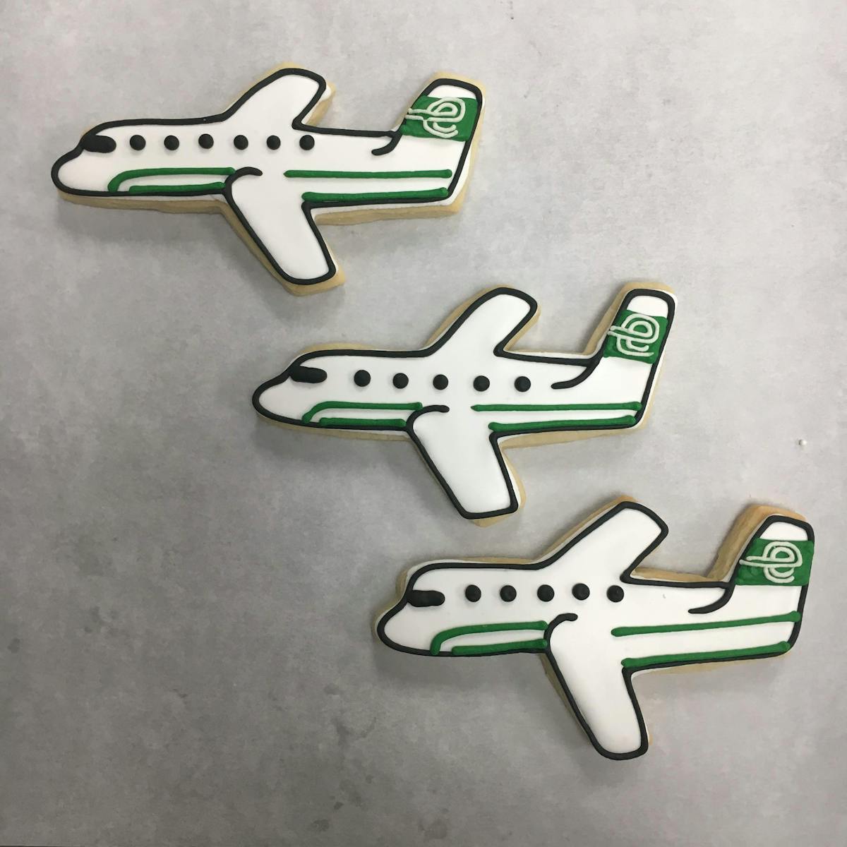 aviation themed cookies
