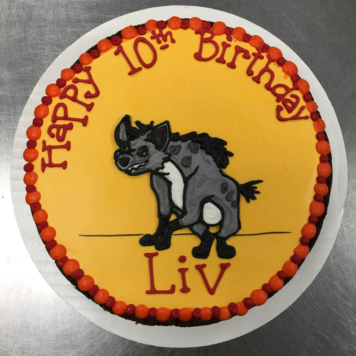 a cake shaped like a dog