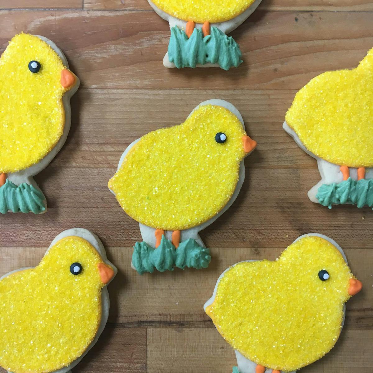 chicken-shaped cookies