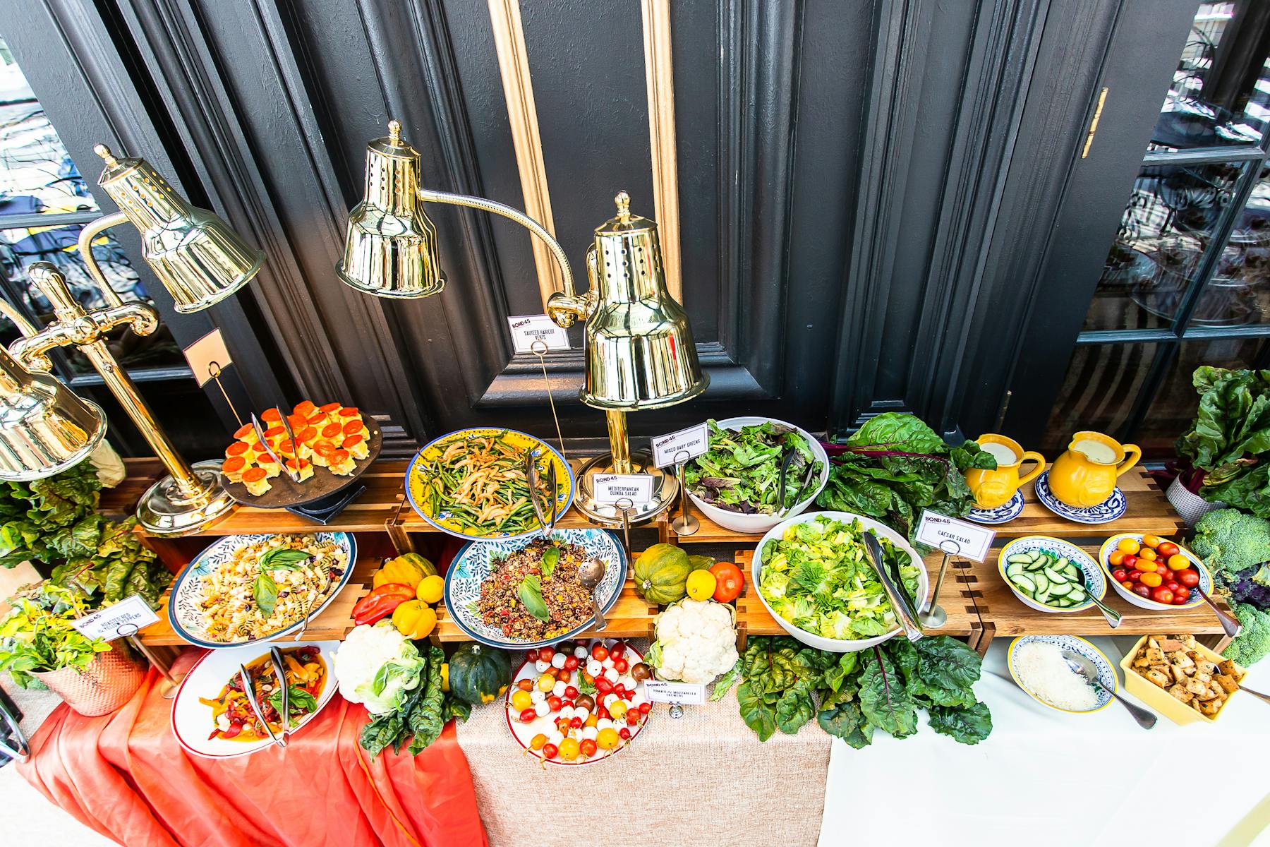 a bunch of food sitting on a table