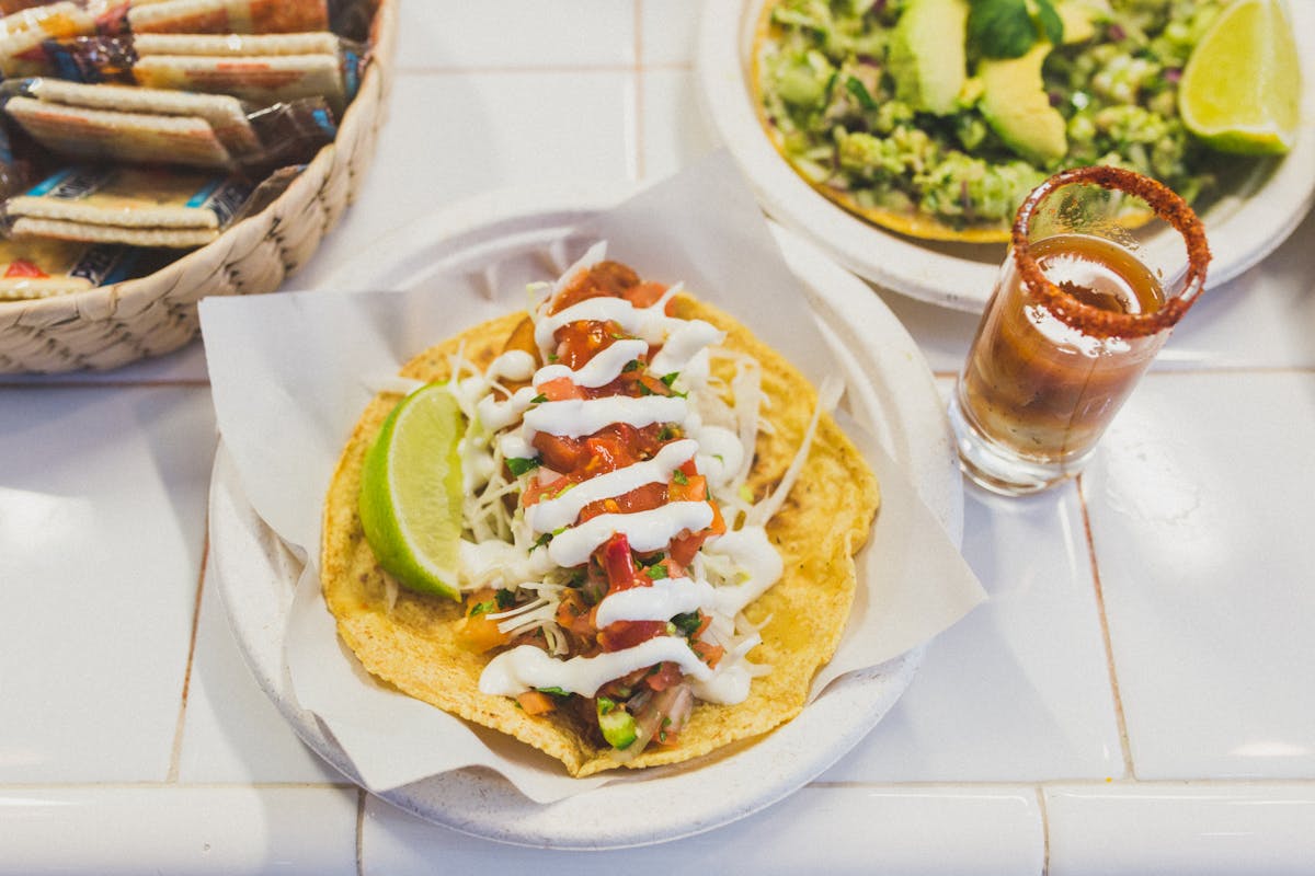 a plate of food on a table