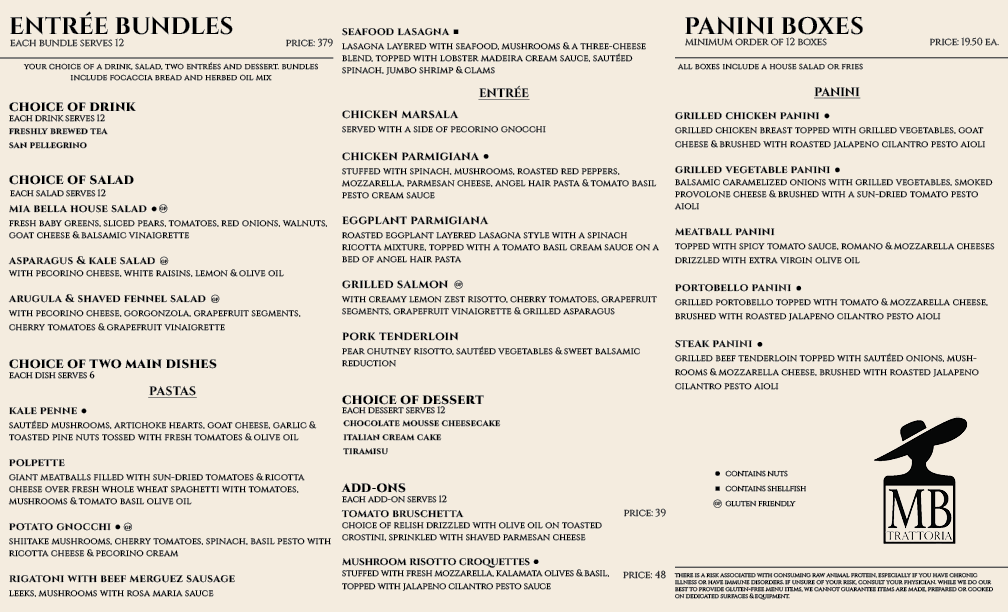 catering menu