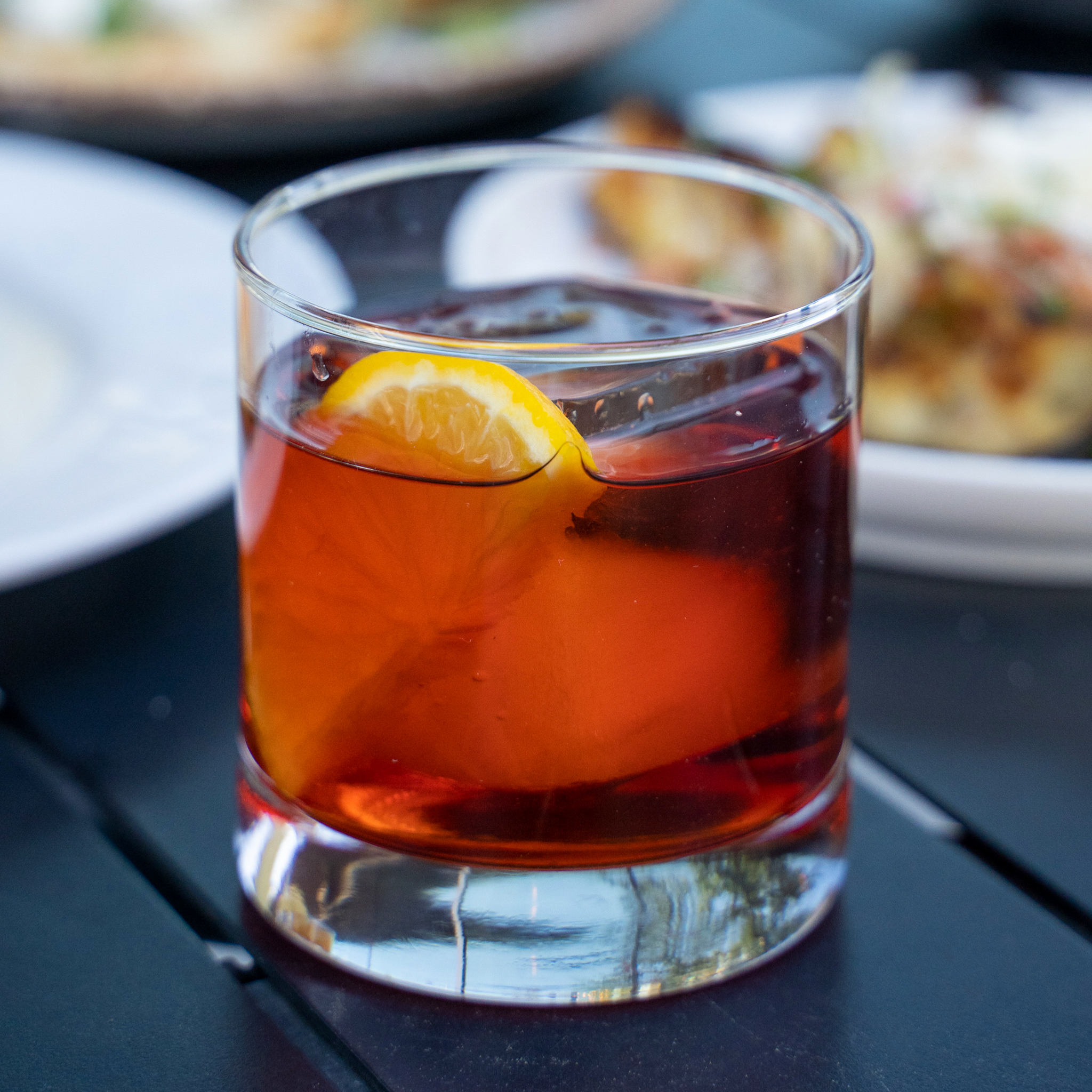 Old Fashion drink on table