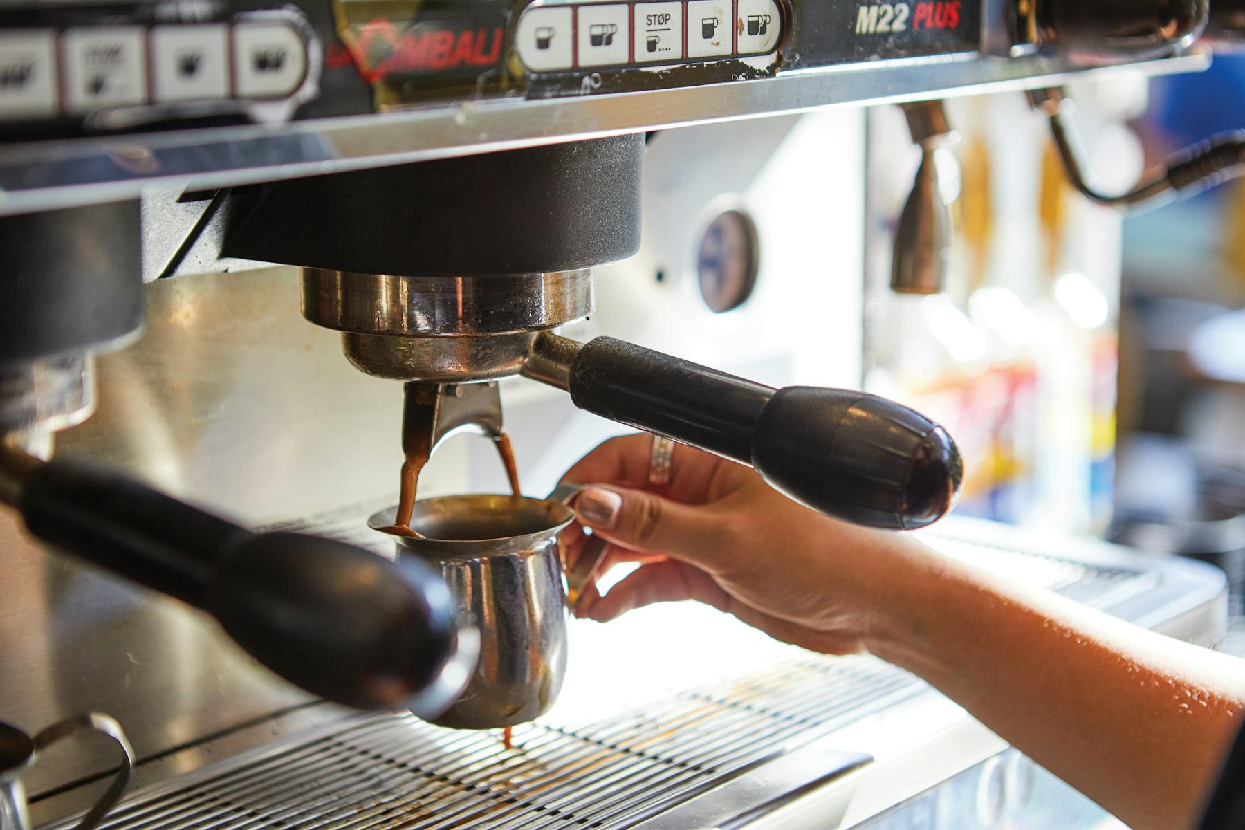 Espresso made from fair-trade, organic beans