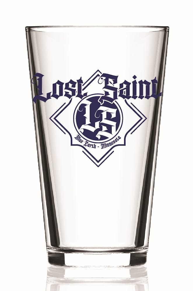 a glass mug