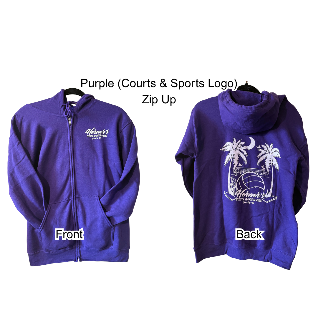 Purple Courts&Sports Zip Up