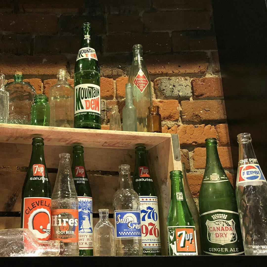 vintage soda bottles