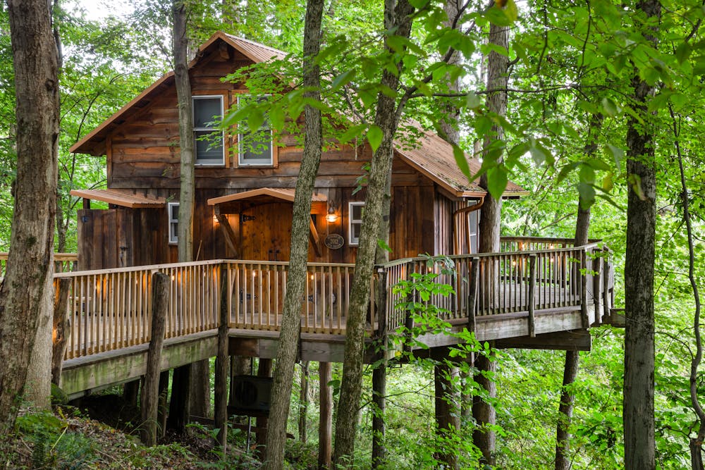 a house with a wooden fence