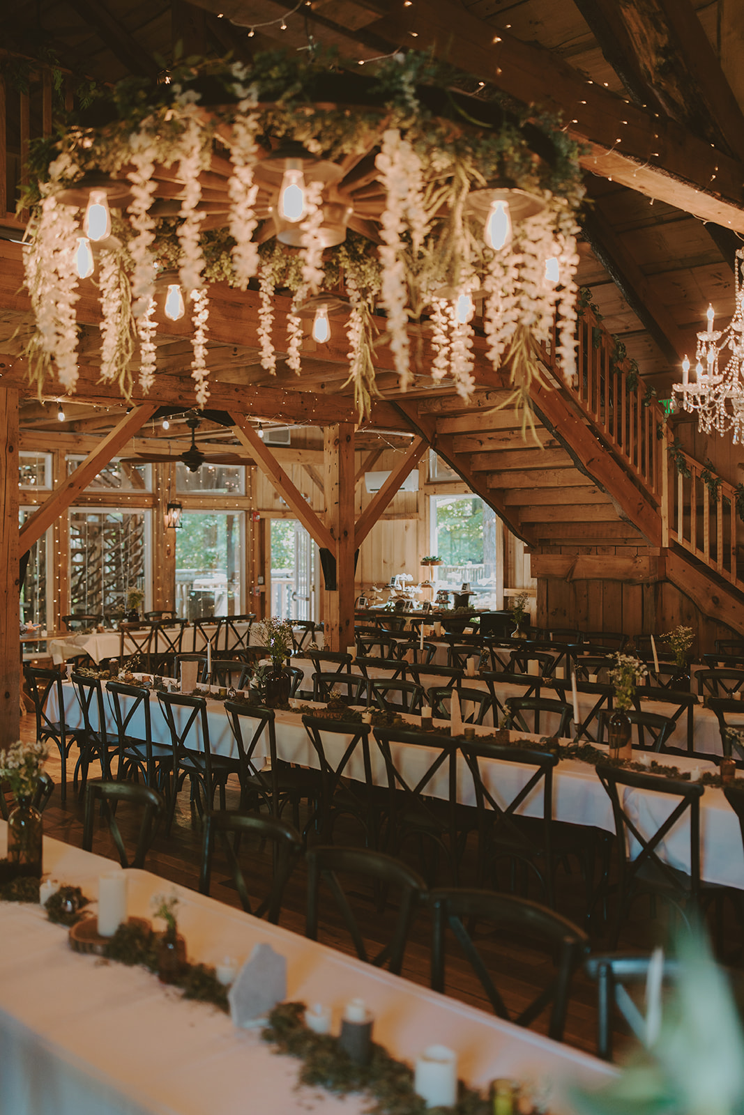 a room with tables and chairs