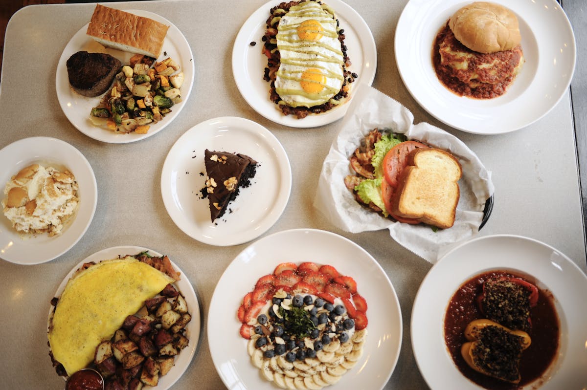 a plate of food on a table