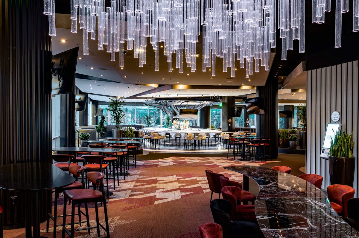 Proper Eats Food Hall Lounge Area