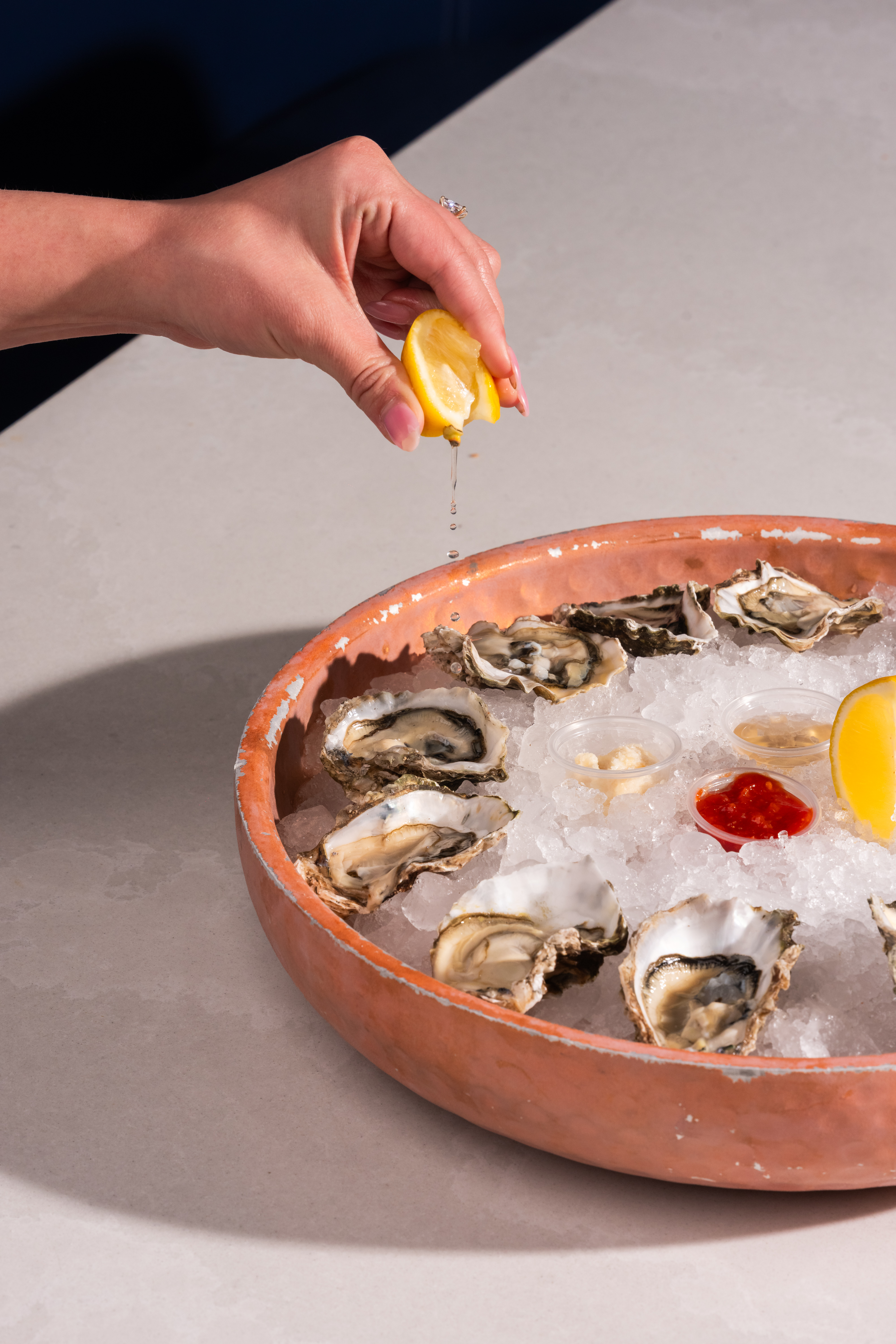 Oysters on the las Vegas Strip at Proper Eats Food Hall