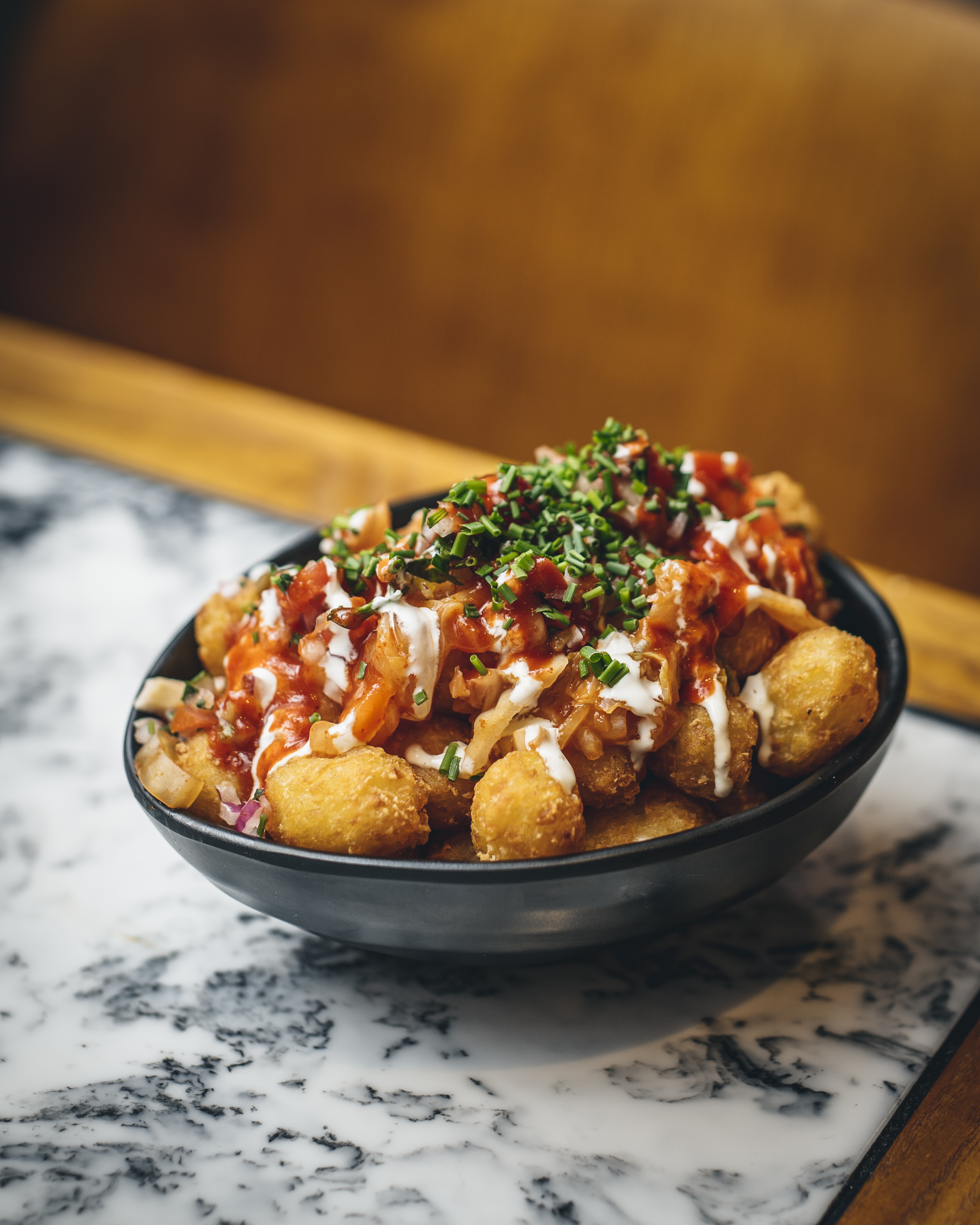 a bowl of food on a table