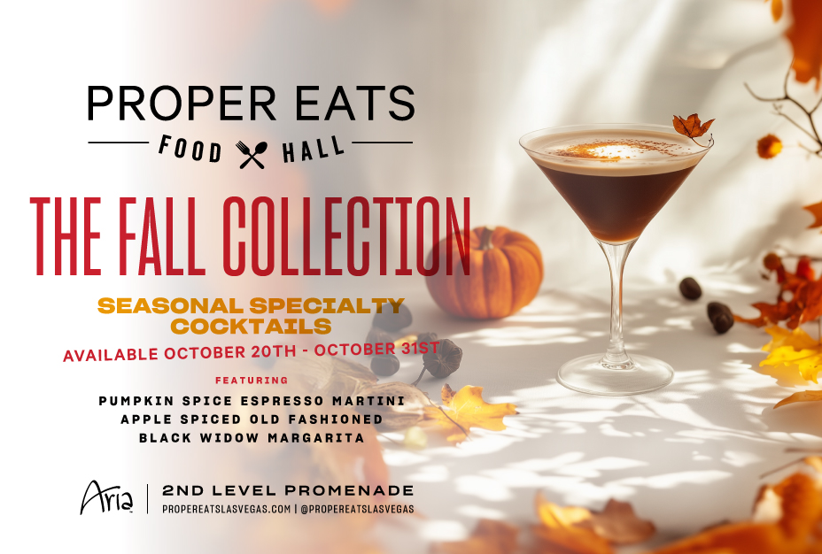 Fall Cocktails available at Proper Eats Food Hall Las Vegas