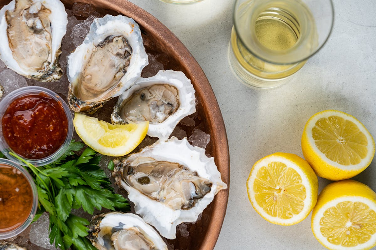 A Dozen Oysters at Proper Eats Food Hall Las Vegas