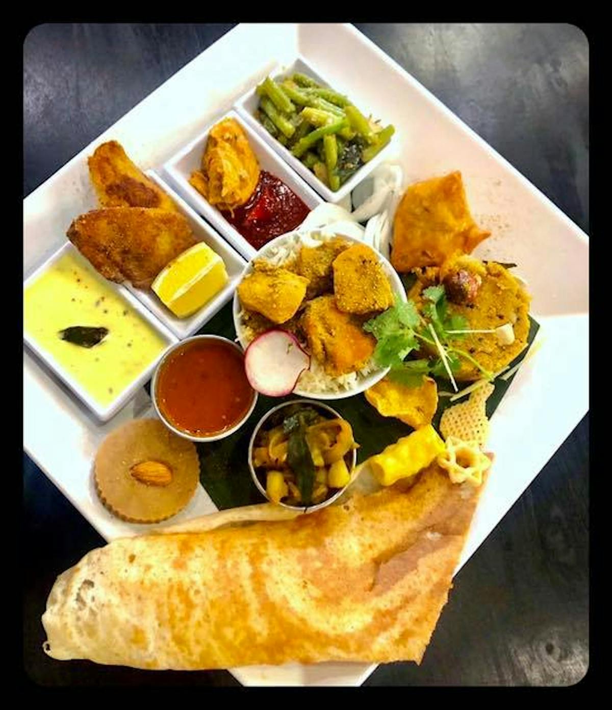 a bunch of food on a plate