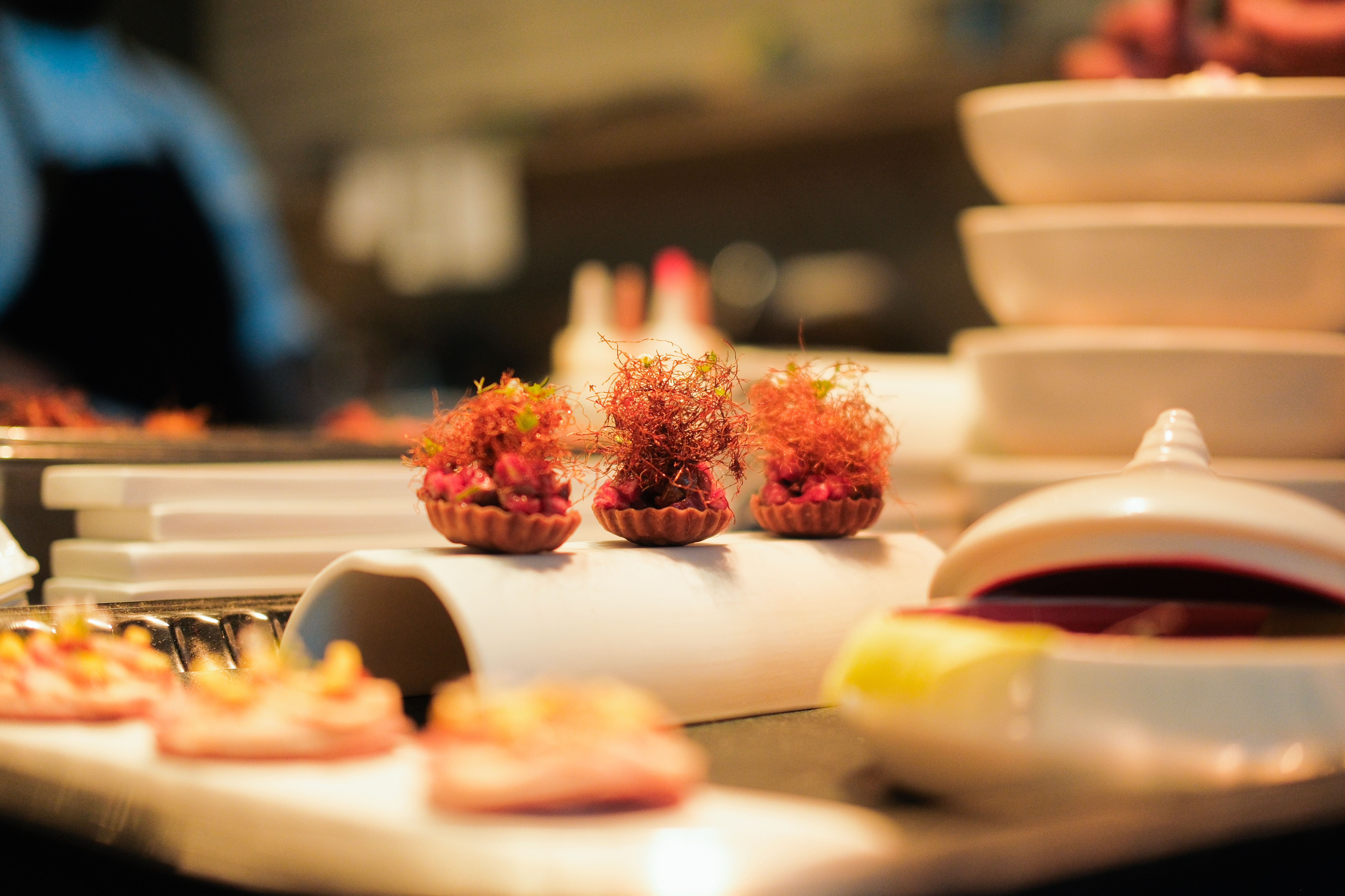 food on a counter