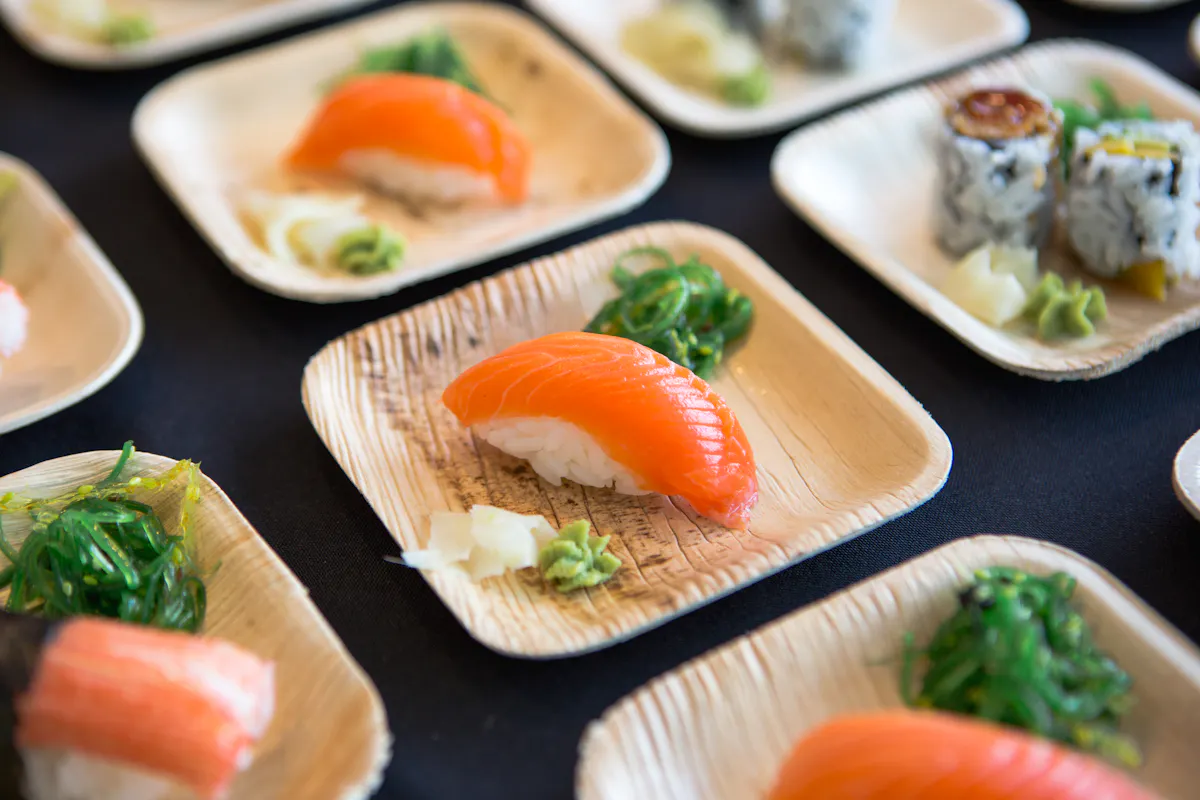 Salmon Nigiri Sushi Catering