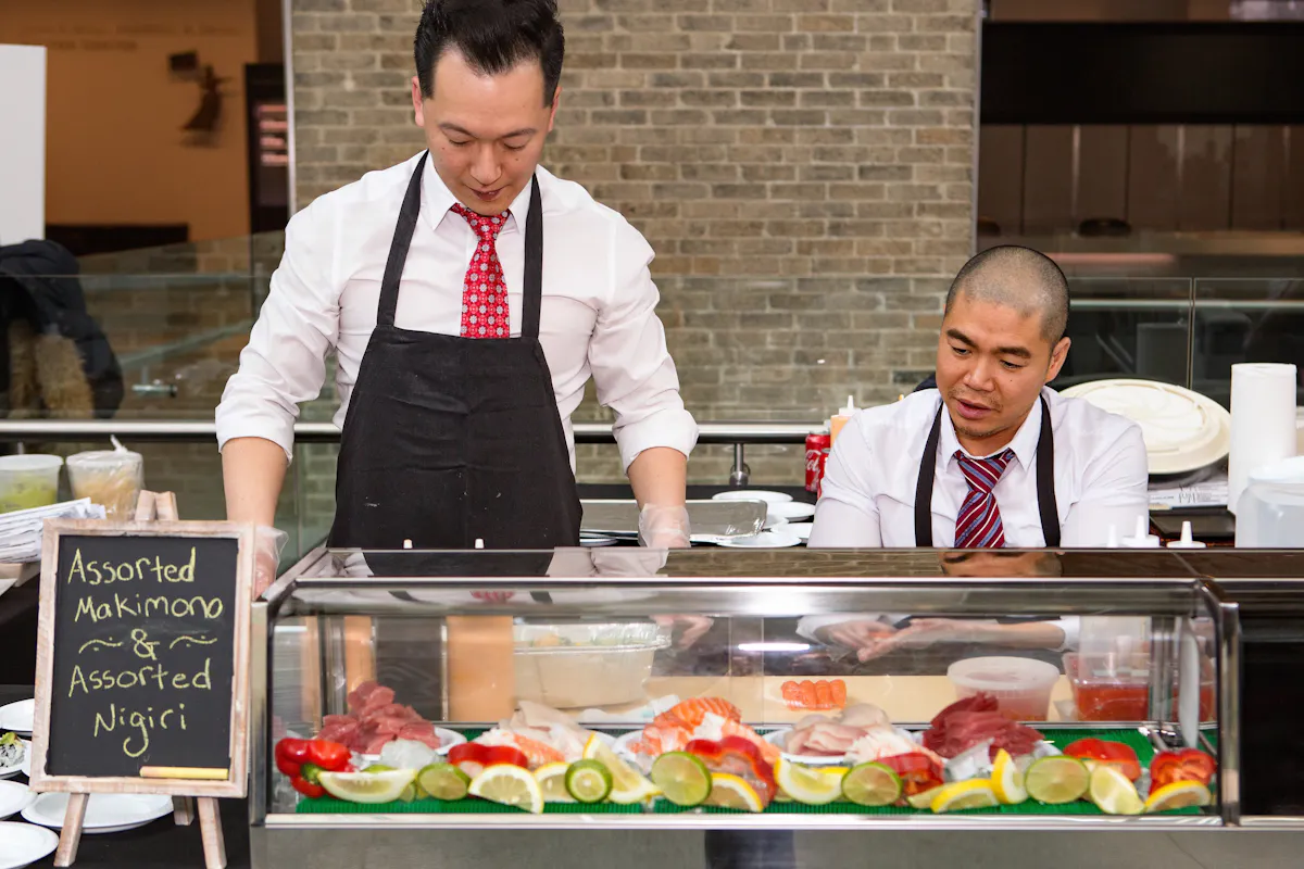Chefs Ming Cao and Jimmy Liang of JP Fuji Group