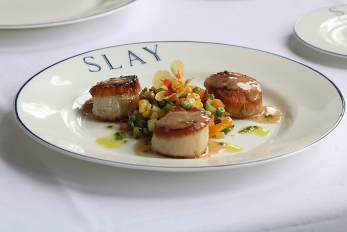 a plate of food on a table