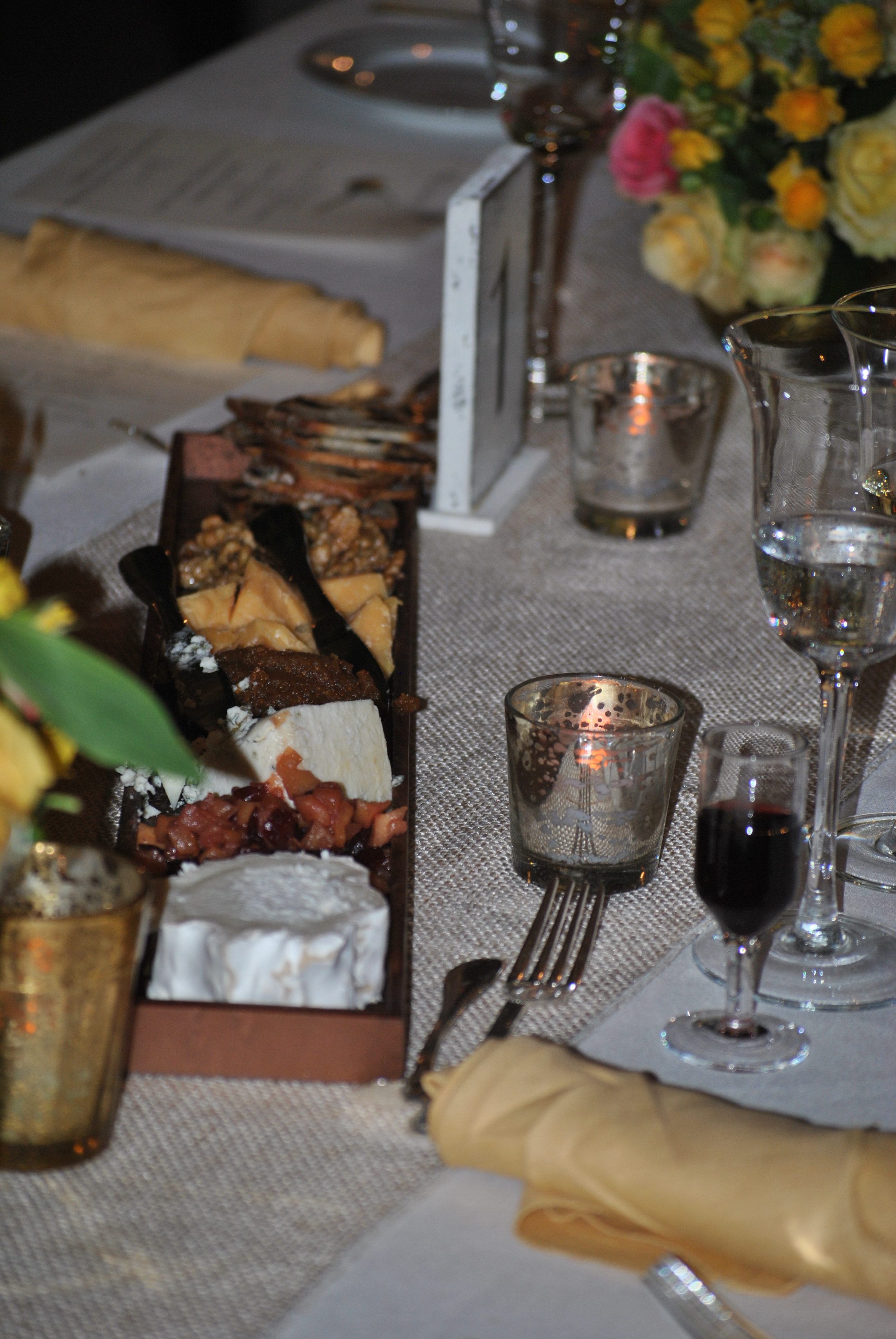 charcuterie on table