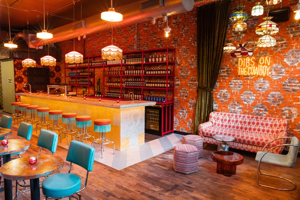 an interior with chairs