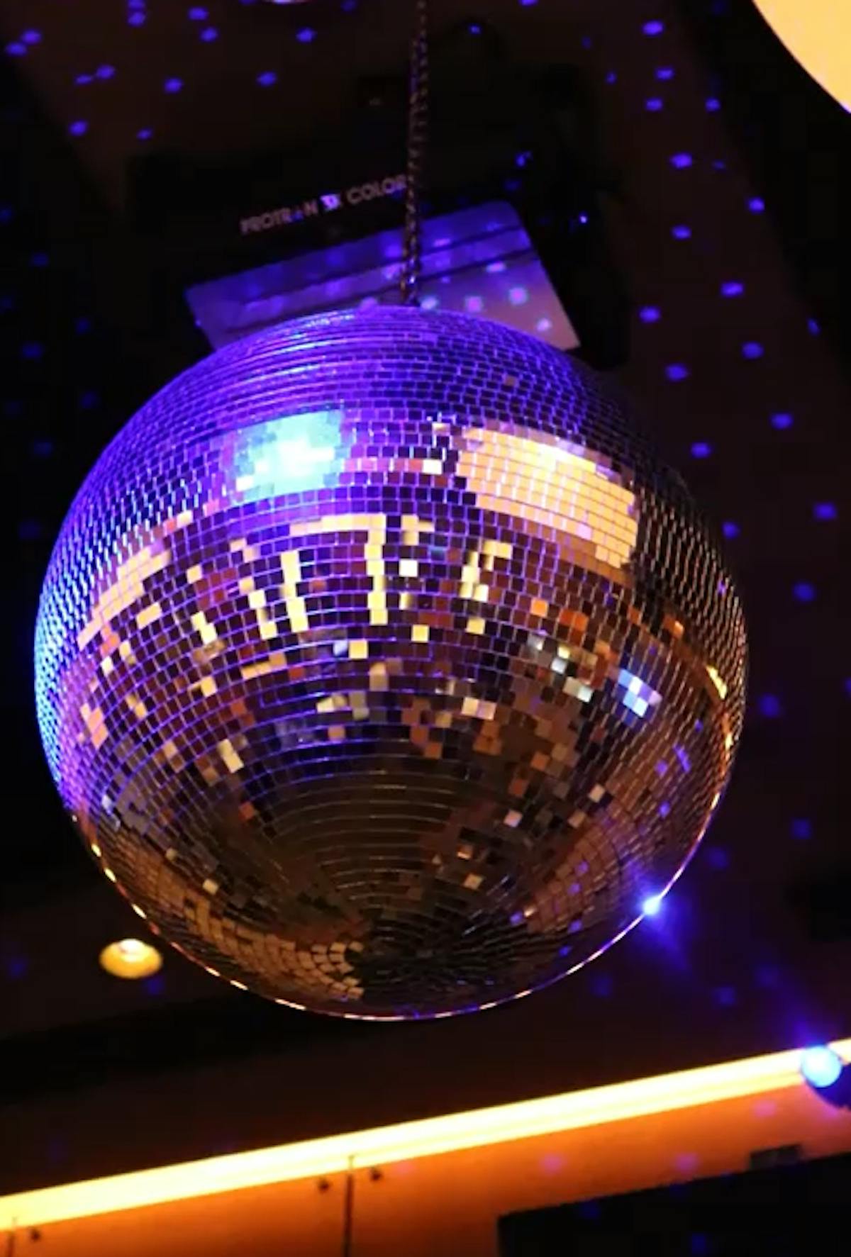 a close up of a disco ball