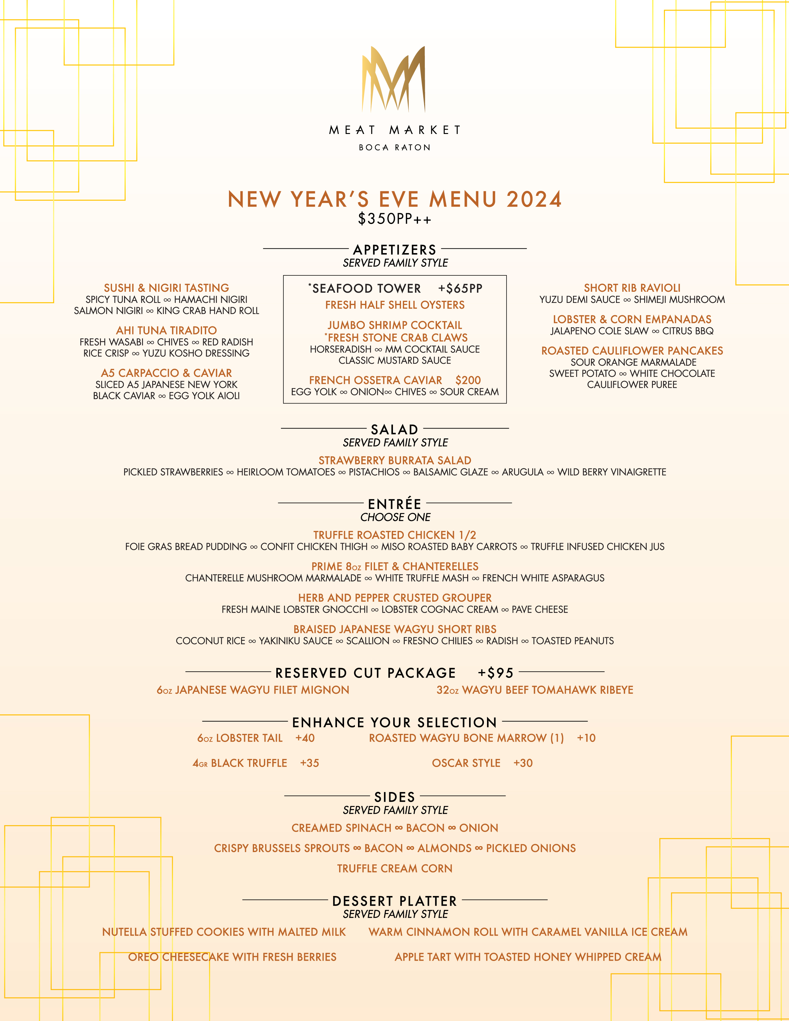 NYE Party At Meat Market Boca Raton   42650nye Menu Boca 