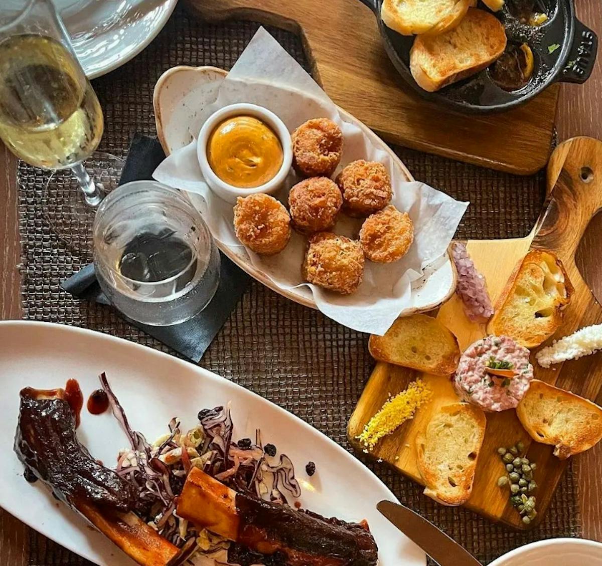 a plate of food on a table