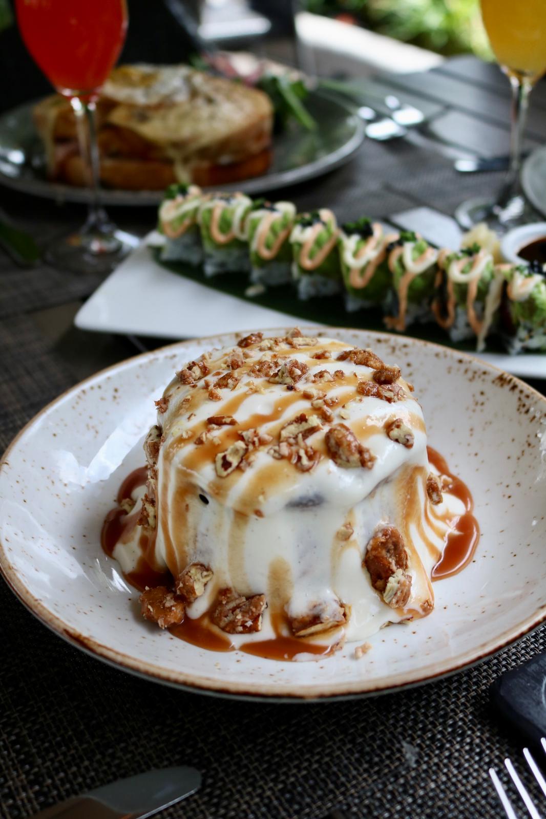 a plate of food on a table