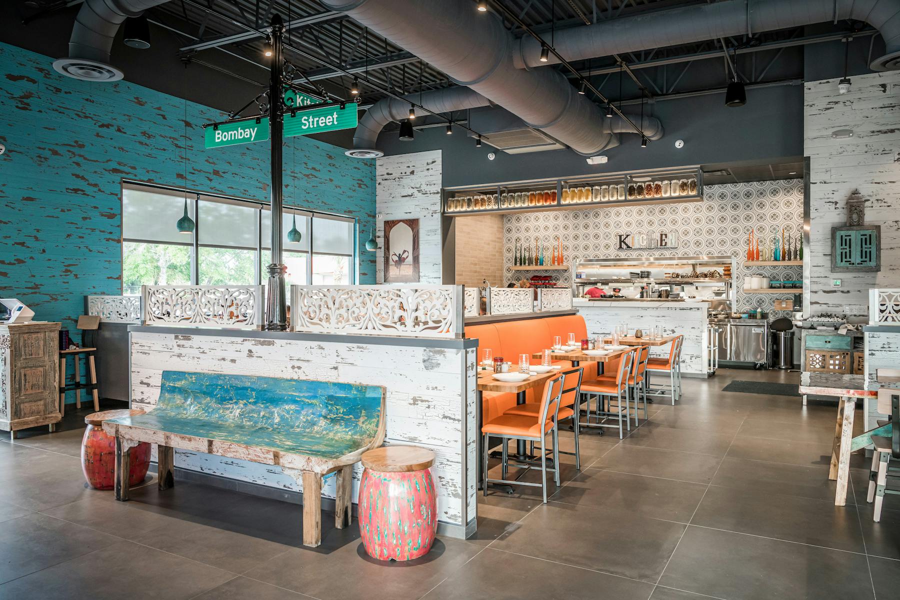 Interior Bombay Street Kitchen Indian Street Food Restaurant in