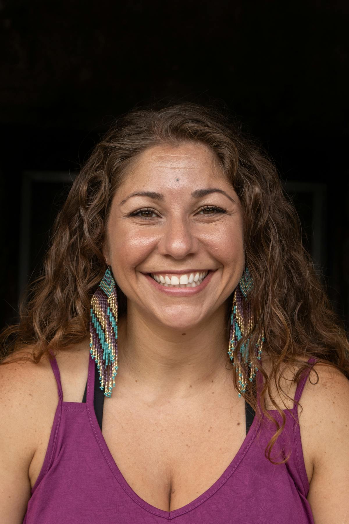 a woman smiling for the camera