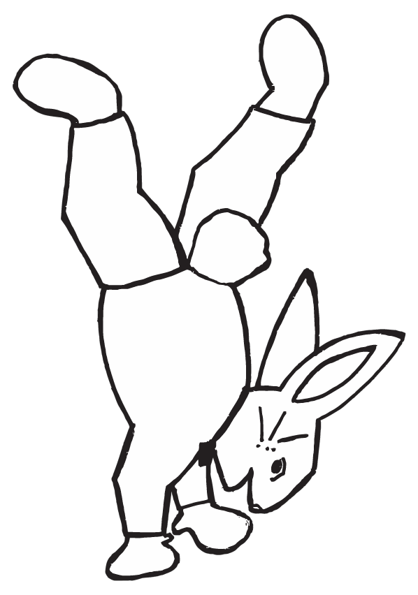 a drawing of a bunny