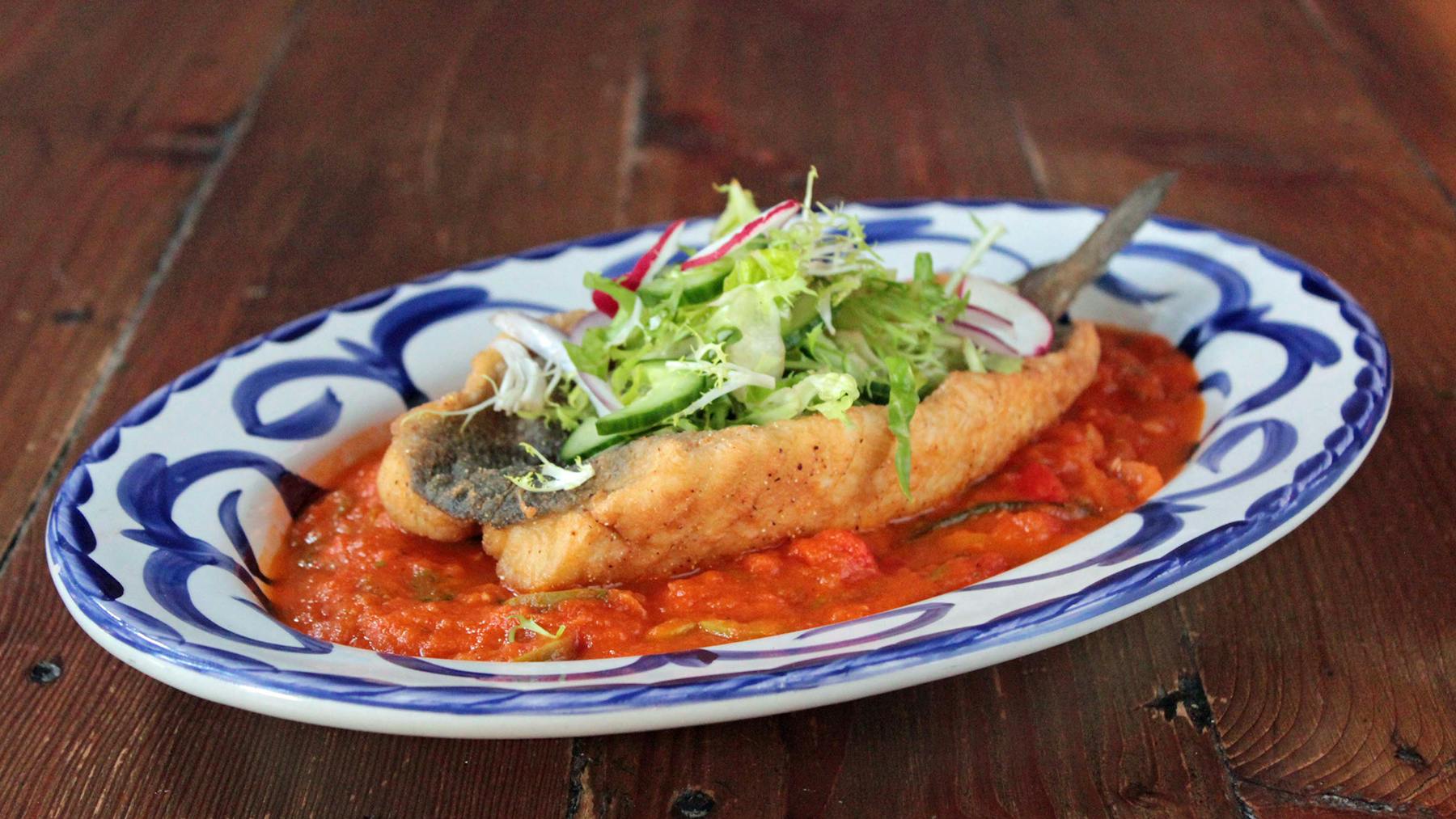 a plate of food on a table