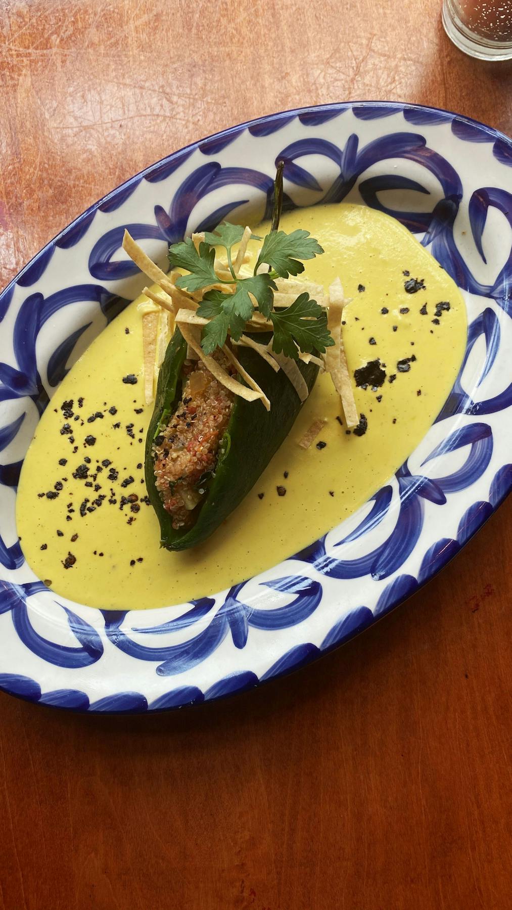 a plate of food on a table