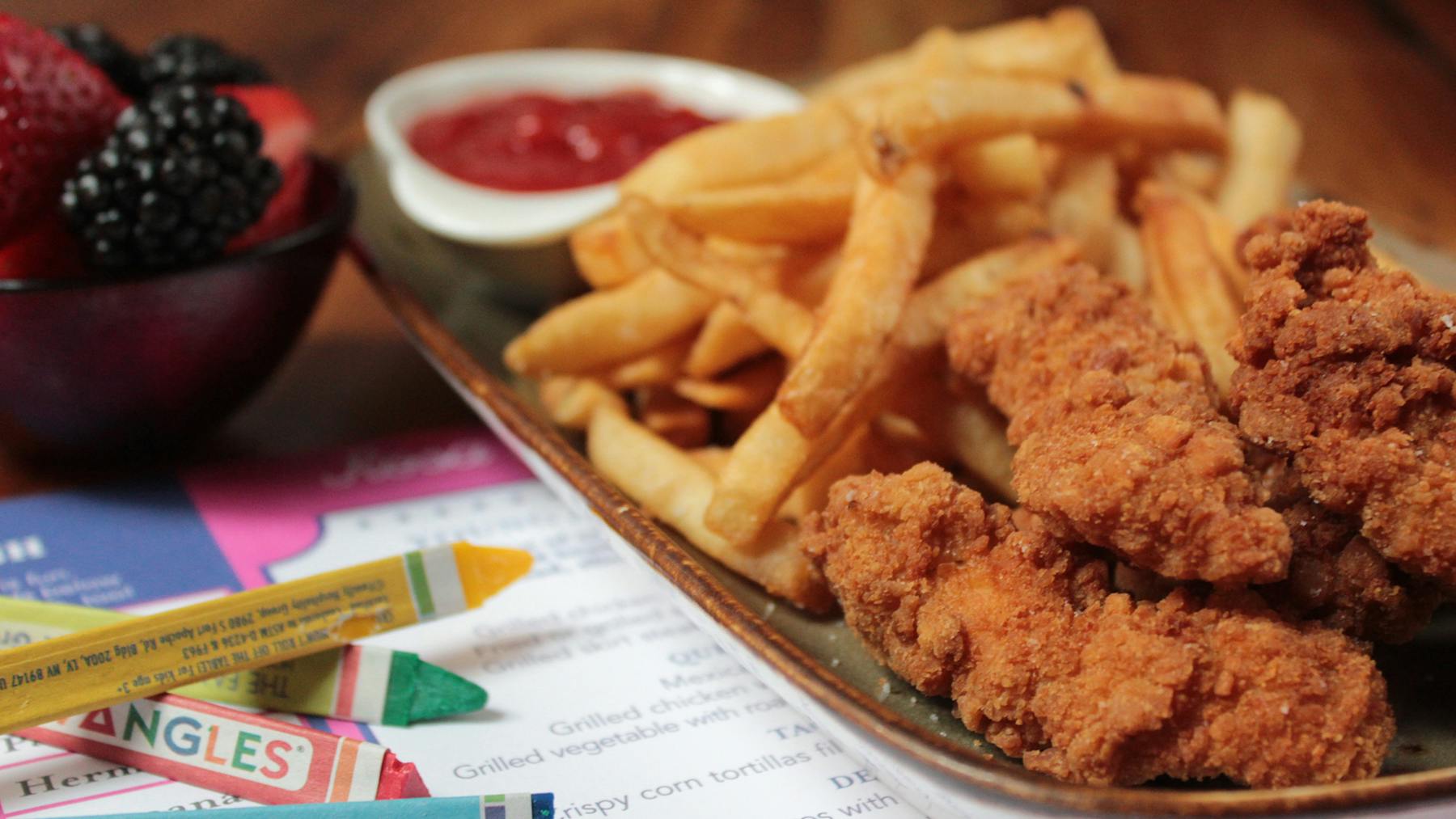 a tray of food on a plate