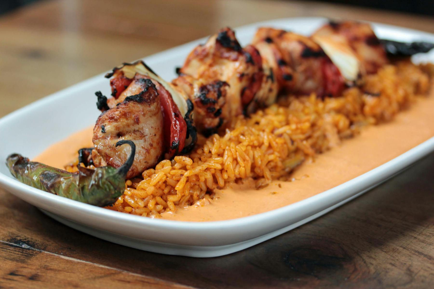 a plate of food on a table