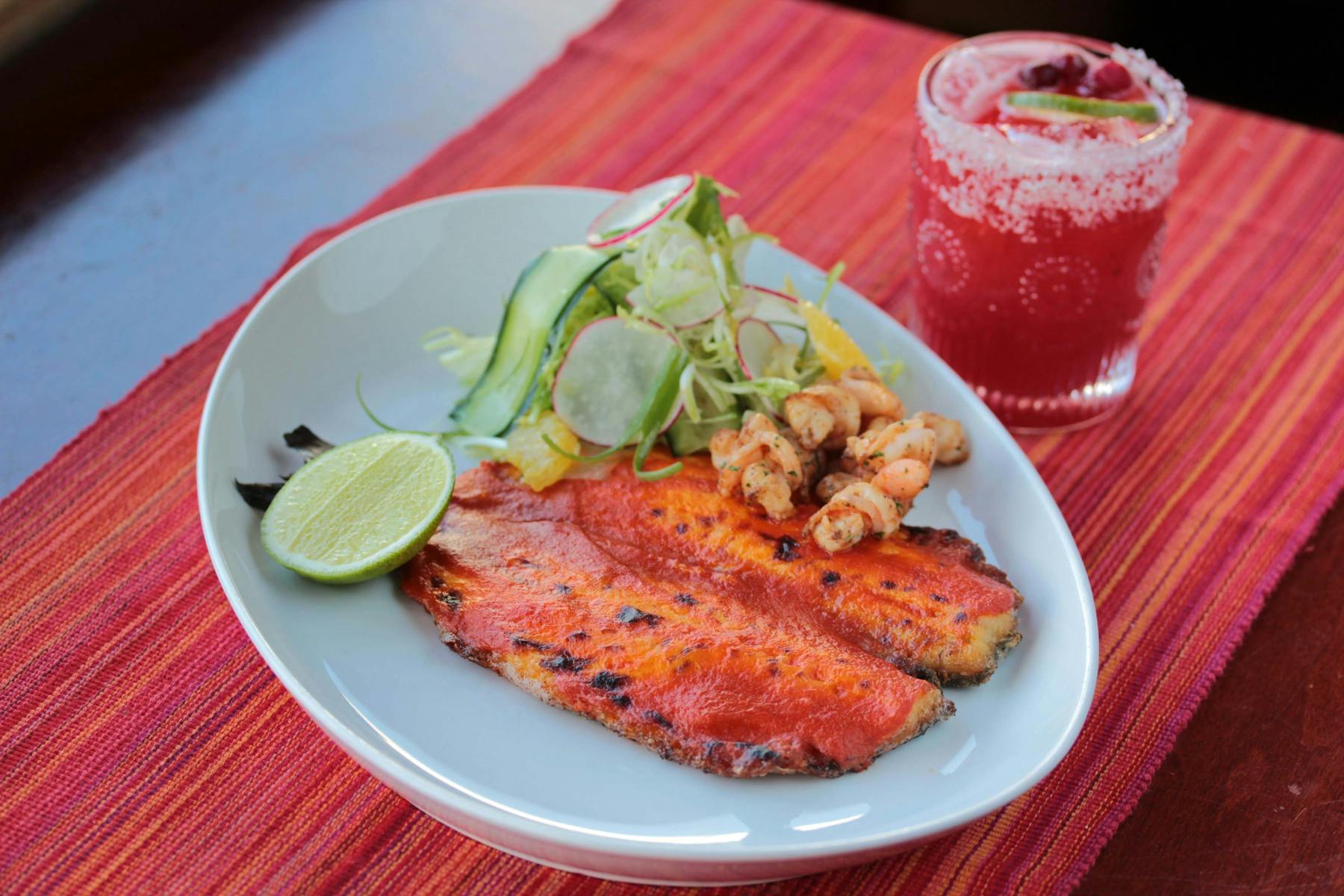 a plate of food on a table