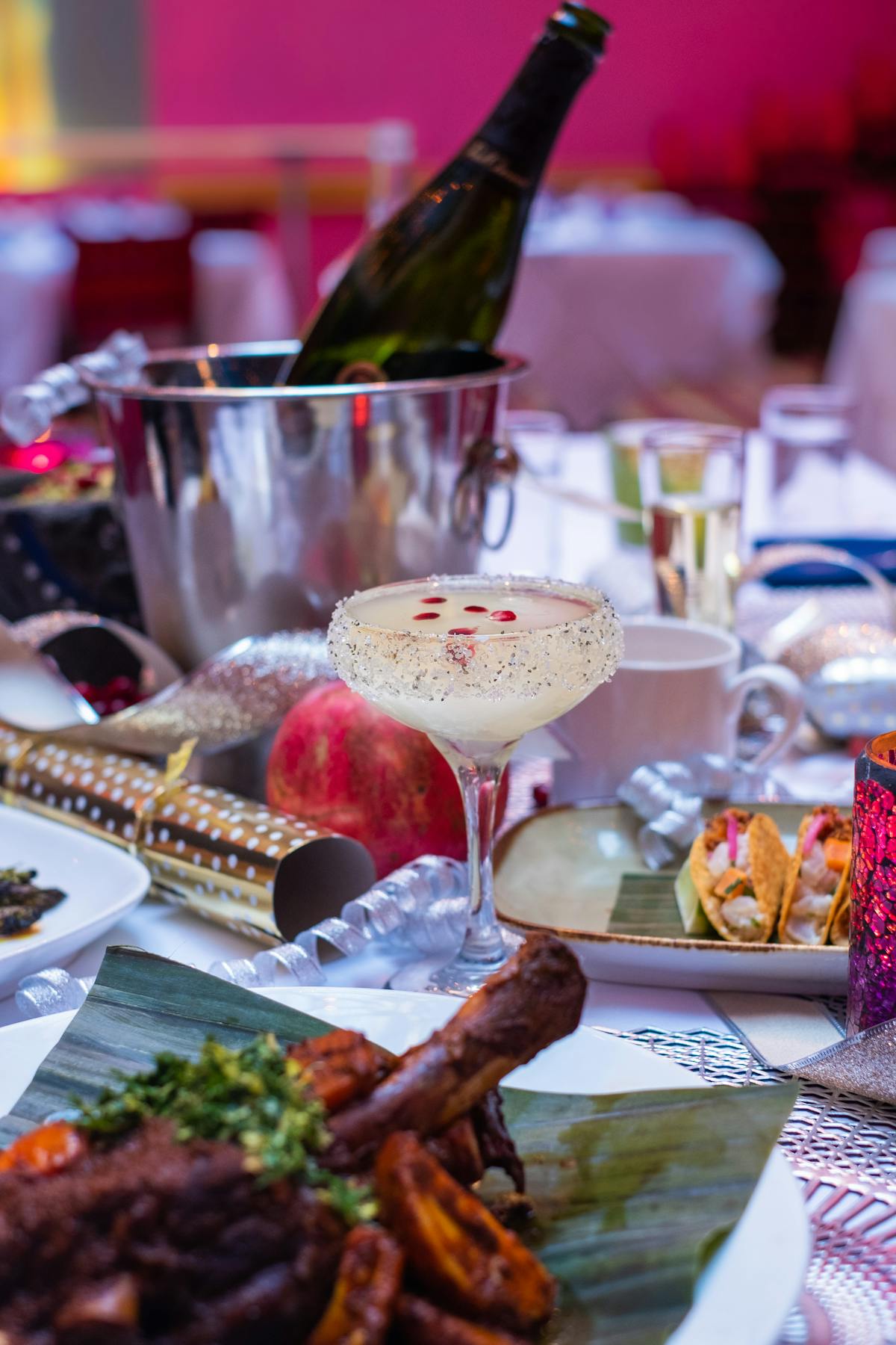 a plate of food on a table
